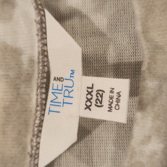 Time and Tru Tie-Dye Sweatshirt - Cream and Gray Size XXXL, new Without Tags! - Picture 2 of 7